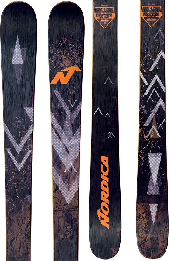 Nordica Soul Rider 87 Skis, 177cm, Black/Orange, Ski Only, 2017